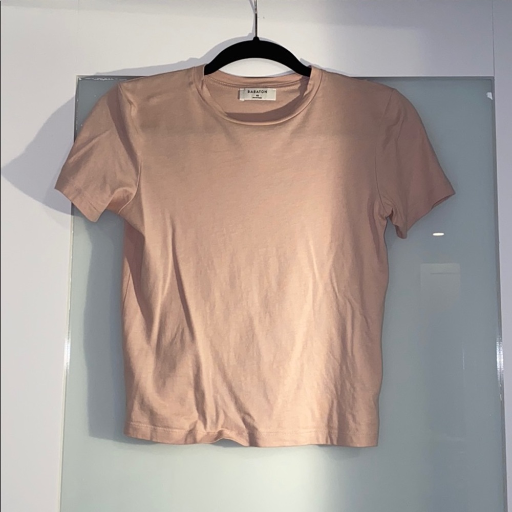 Pink cotton Babaton crop tee